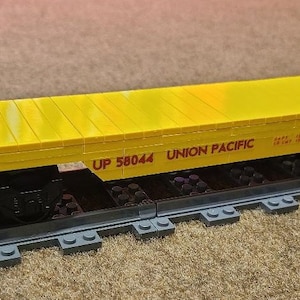 Custom Train Union Pacific 01 Flat Car &quot;Please Read Description&quot; Building Blocks