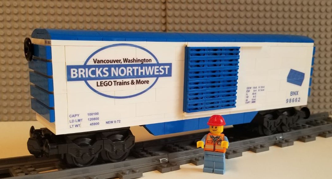 Custom Train Bricks Northwest Boxcar please Read Description Etsy