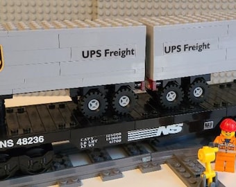 Custom Train UPS Flat Car 02 "Please Read Description"
