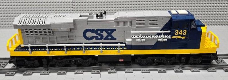 Custom Train CSX Es44ac Engine Lbg/dark Blue 