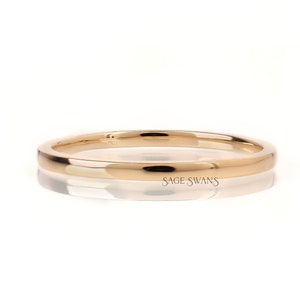 1.60 MM Modern Plain Gold Wedding Band, Delicate Thin Gold Matching Band, Classic Unisex Plain Gold Eternity Band, Minimalist Stacking Band