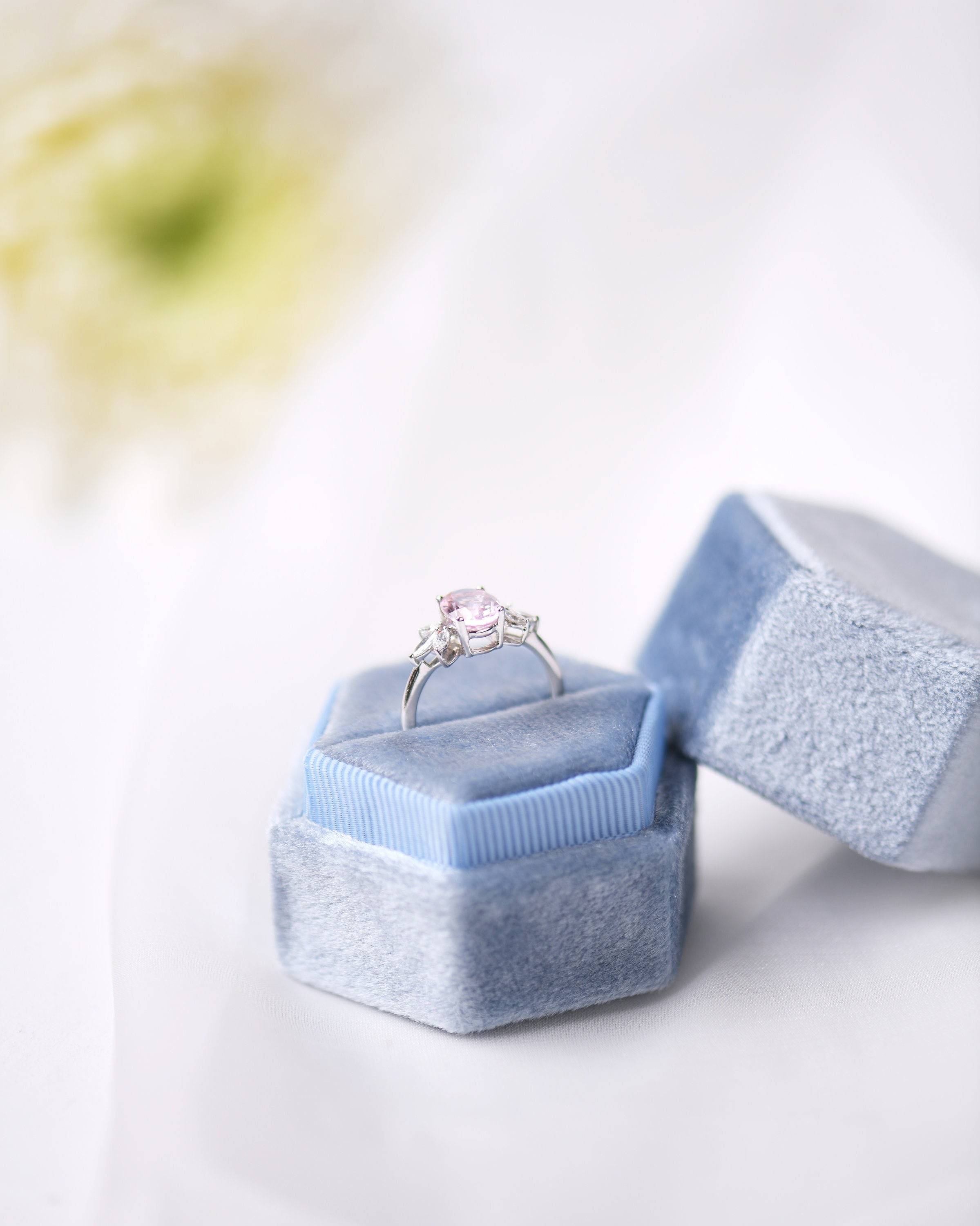 Dusty Blue Silk Chiffon Styling Ribbon – Lovely Ring Boxes