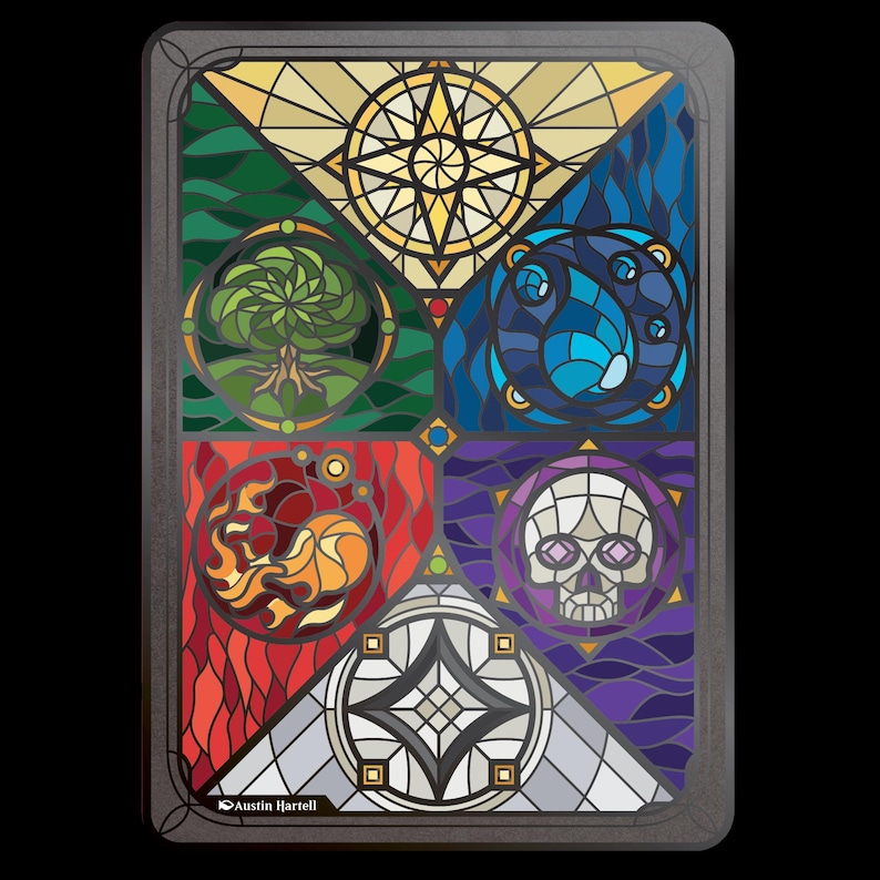Metal MTG Mana Symbols Token - Magic the Gathering, Commander, Custom ...