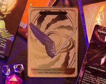 Metal MTG Sephiroth Emblem - Magic the Gathering, Commander, Custom Proxy, MTG Counter, Alters