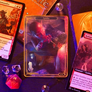 Metal MTG Goblin Token - Magic the Gathering, Commander, Custom Proxy, MTG Counter, Alters