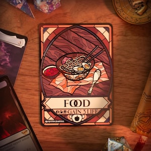 Metal MTG Food Token - Magic the Gathering, Comandante, Proxy personalizado, Contador MTG, Alters