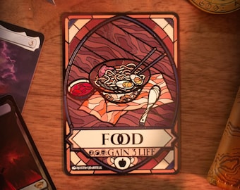 Metal MTG Food Token - Magic the Gathering, Commander, Custom Proxy, MTG Counter, Alters