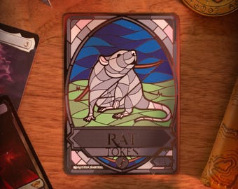 Jeton de rat MTG en métal - Magic the Gathering, commandant, proxy personnalisé, compteur MTG, altérations