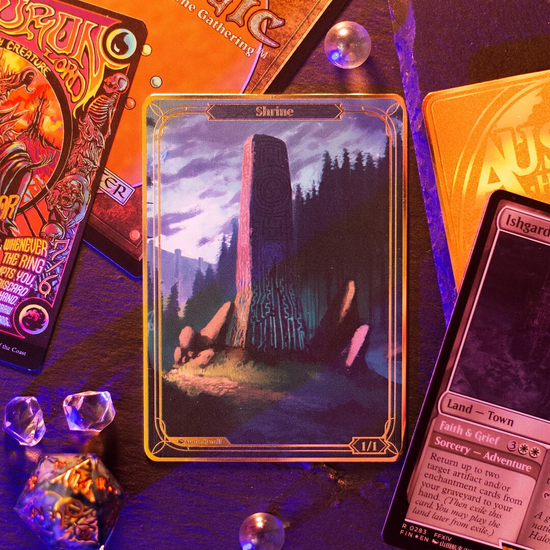 Metal MTG Shrine Token - Magic the Gathering, Commander, Custom Proxy ...