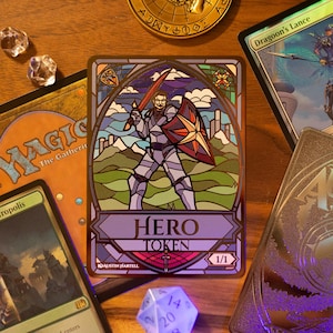 Metal MTG Hero Token - Magic the Gathering, Commander, Custom Proxy, MTG Counter, Alters