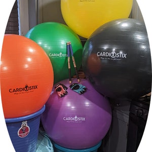 CARDIOSTIX &quot;Always let them see you sweat!&quot; 75 cm exercise yoga balls