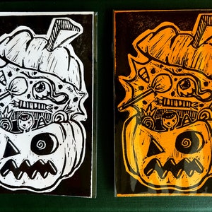 TRiCK/TREAT Halloween handmade art print