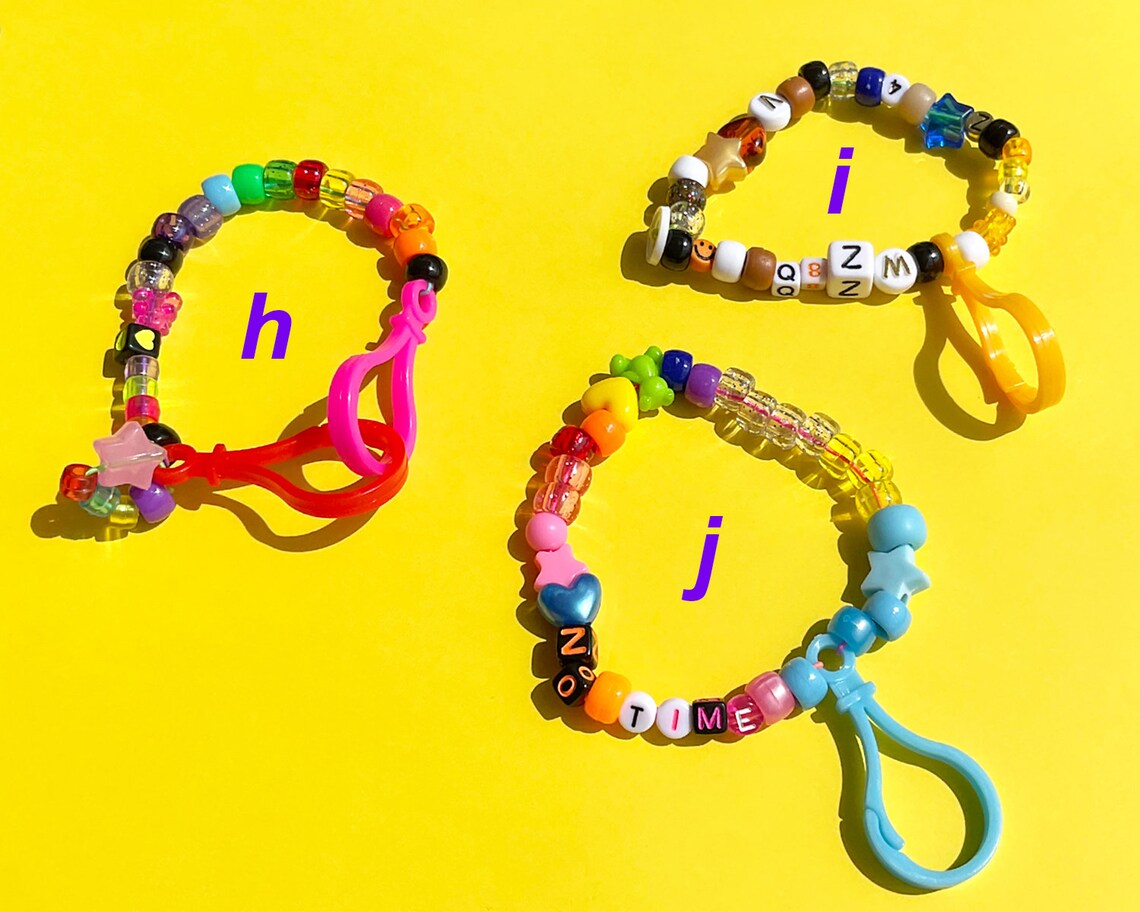 Weirdcore Colorful Kandi Bead Bracelets Etsy