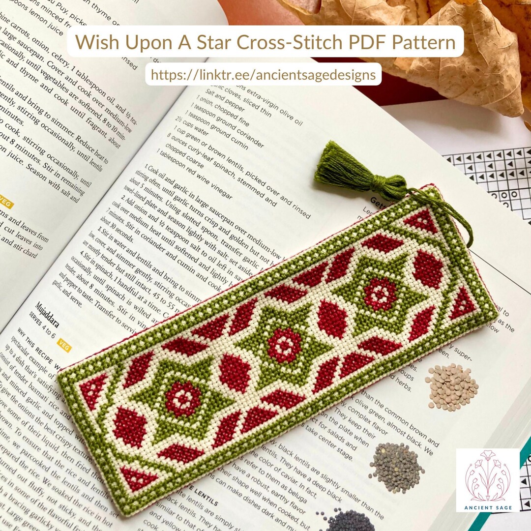 Wish Upon A Star Cross Stitch Pattern | Geometric Six-pointed Star ...