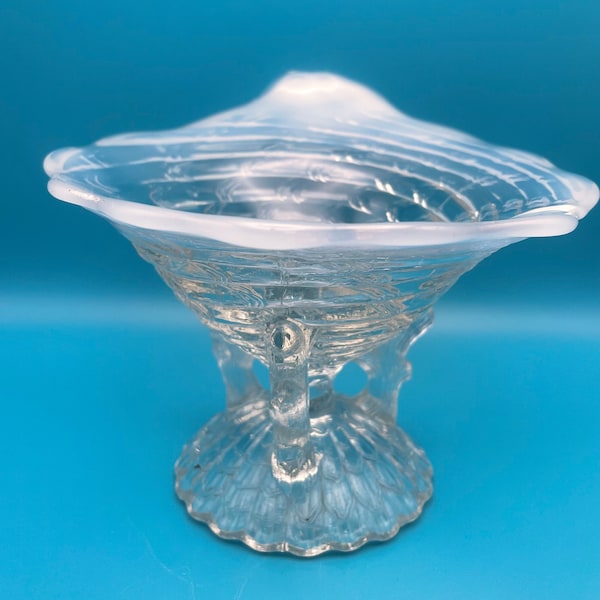 EAPG (Early American Pressed Glass) Northwood Glass Company 'Ocean Shell' Novelty Card Receiver Circa 1903