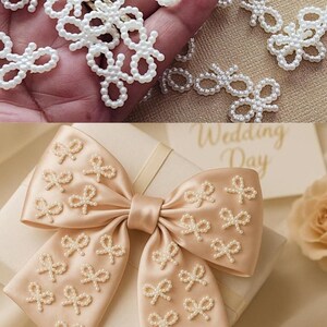 Elegant Ivory Bows for Table Scatter, Party Sprinkles, or Craft Projects