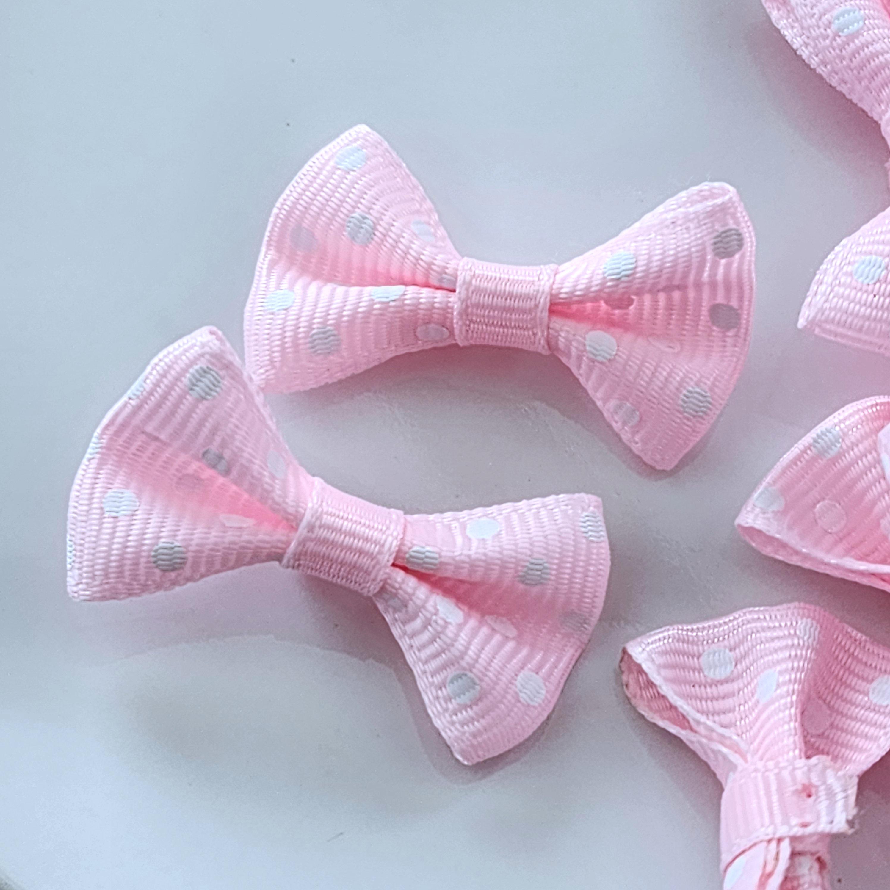 Pink Polka Dot Bow Baby Shower Favor Wedding Decor Gift Wrapping Party ...