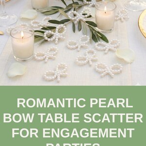 Romantic Beaded Bow Decorations for Cottagecore Inspired Setup, Soft Blush Theme, Bachelorette Brunch, Cake Display Styling