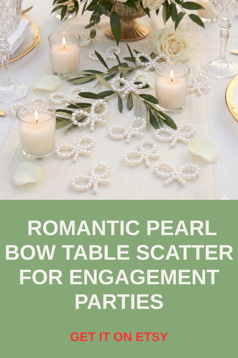 Romantic Beaded Bow Decorations for Cottagecore Inspired Setup, Soft Blush Theme, Bachelorette Brunch, Cake Display Styling