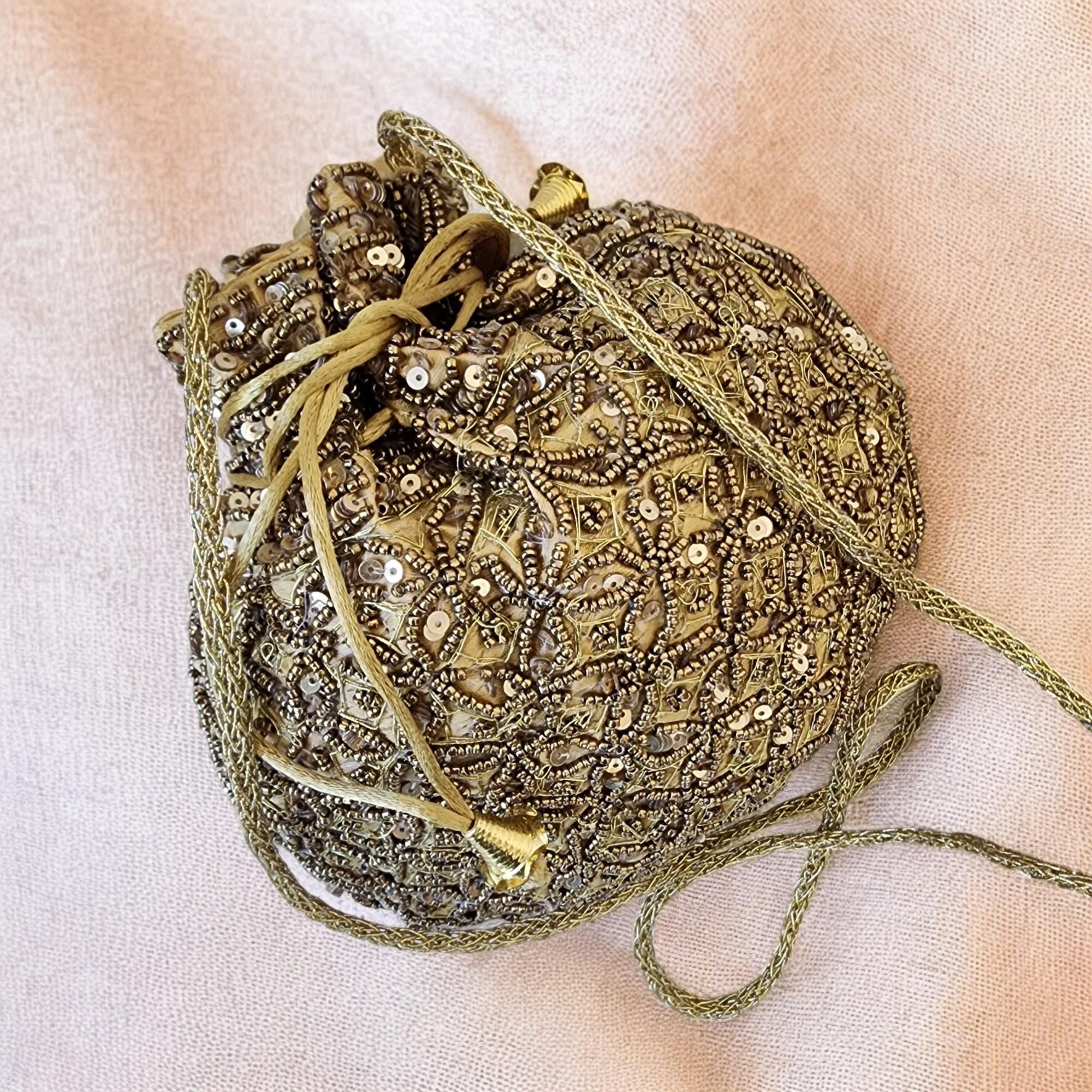 Heavy Beaded Wedding Batwa Purse
