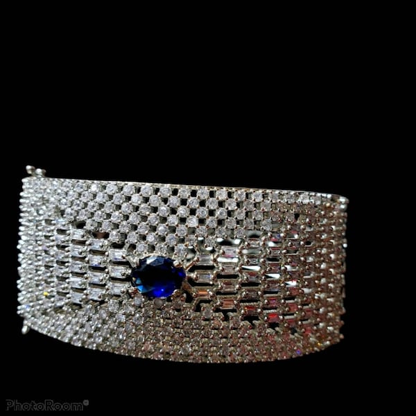 Sapphire Cuff Bracelet Etsy