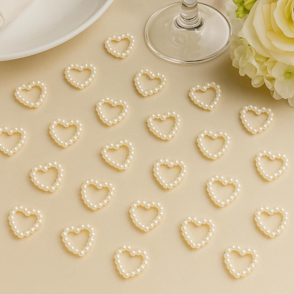 Pearl Heart Table Scatter