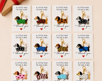 Dog Lover Christmas Gift Dog Keychain with Pearl Stocking Stuffer Coworker Gift Secret Santa Employee Appreciation Holiday Gift Dog Mom Gift