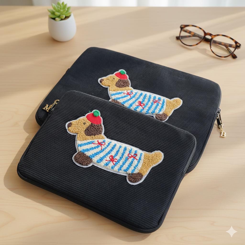 Personalized Laptop Dog Case Cute Dachshund Laptop Sleeve Custom ...