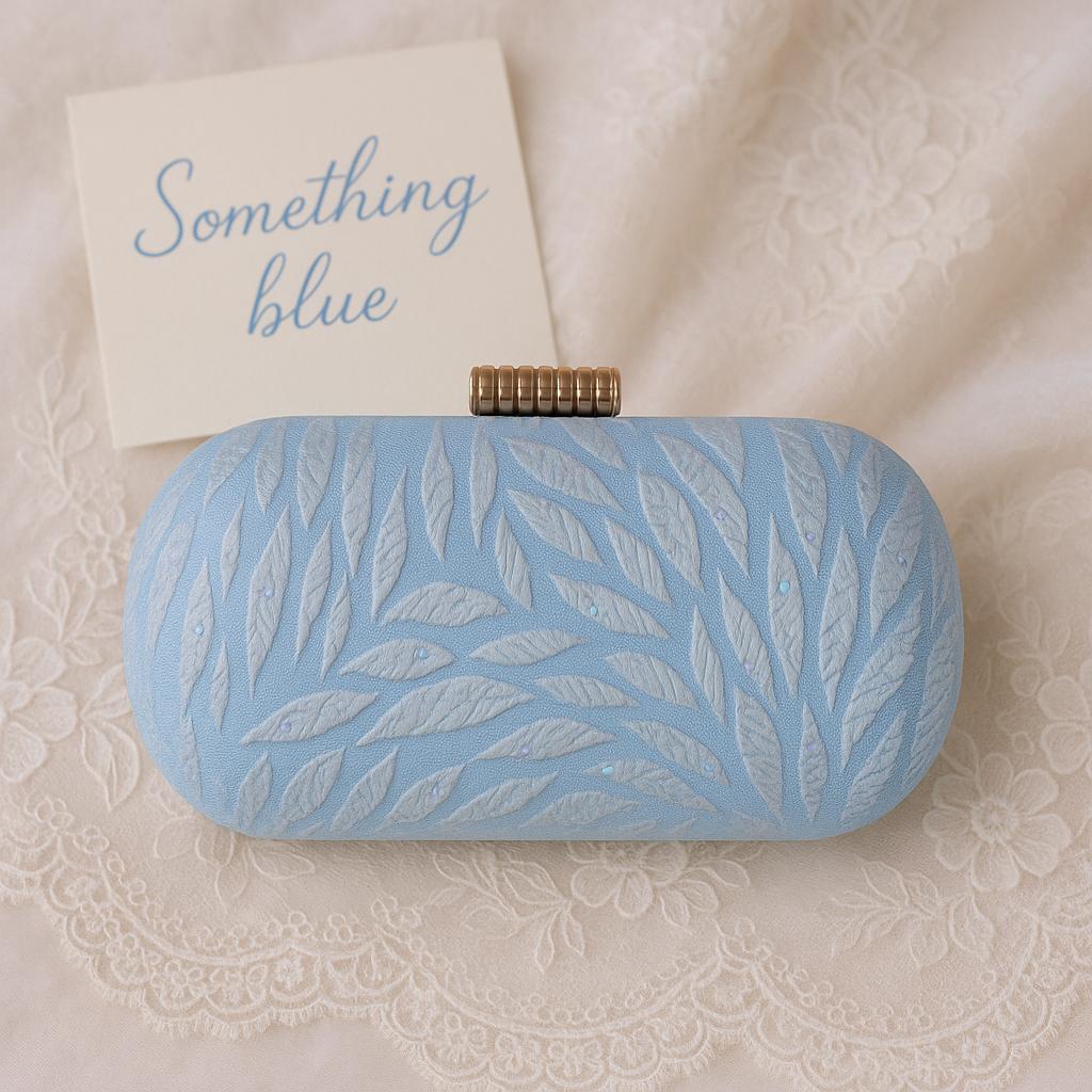 clutch for blue dress NicoBlu Betty Clutch in Beaded Gold