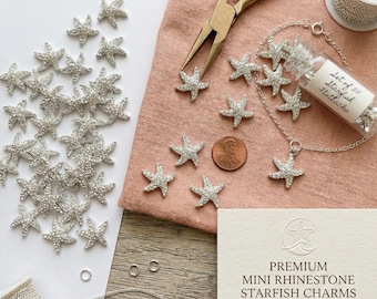 Silver Seaside Accent Starfish Charm Coastal Theme Party Deco Charm Beach Style Wedding Embellishment For DIY Project Ocean Favor Decor