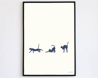 Stretching Cats Printable