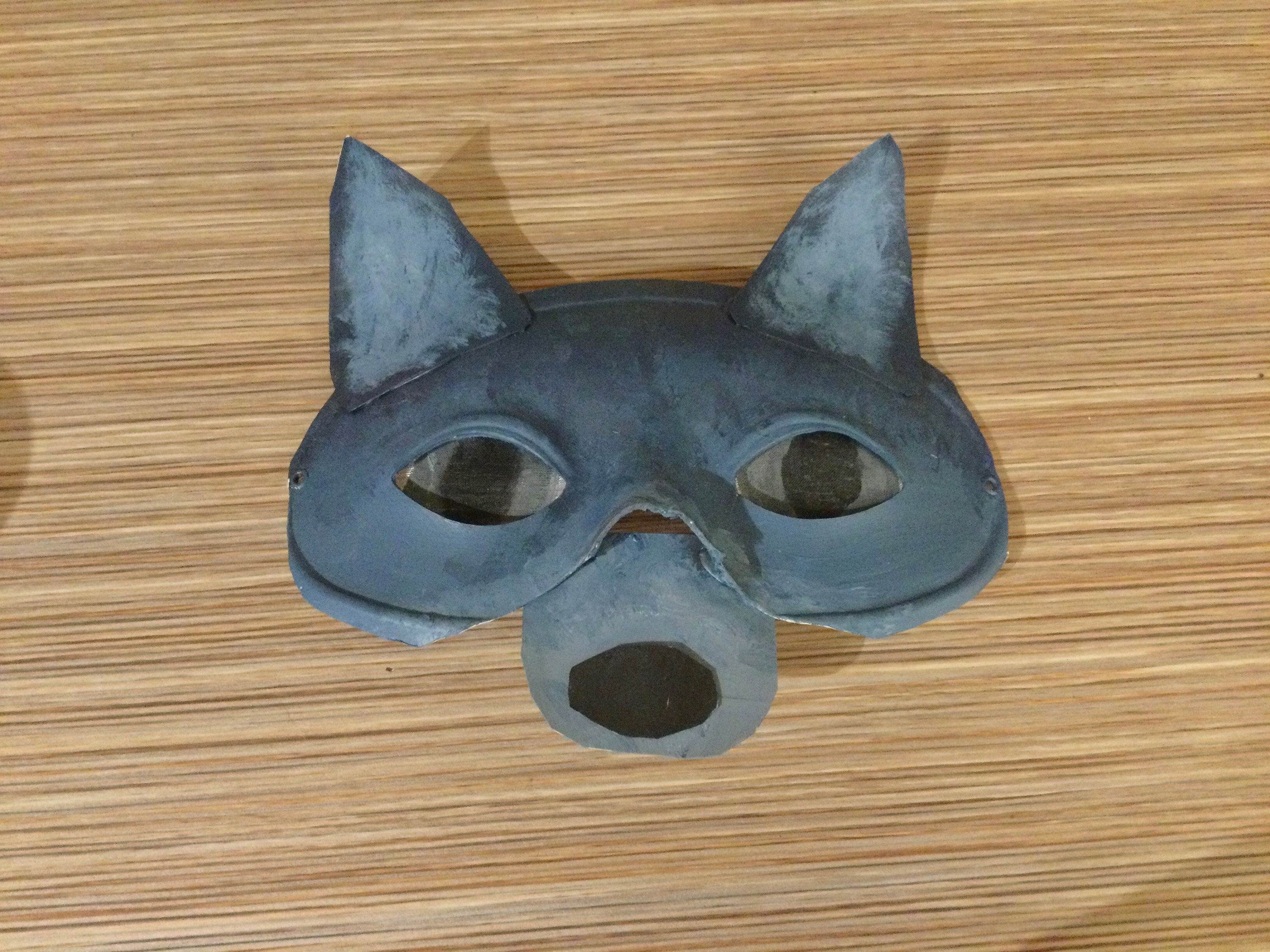 Red Cat Mask, Hand Painted, Hand Designed 
