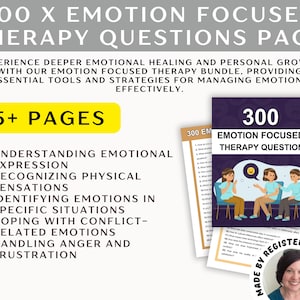 Emotionally Focused Therapy Questions, EFT Therapy Questions, Therapy Interventions, Therapy Questions Bundle, Emotion Therapy