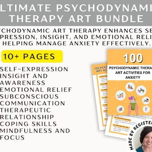 Psychodynamic Therapy Art Activities for Anxiety: Therapist Guide (Digital Download)