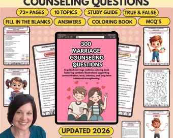 Marriage Counseling Questions, Couple Therapy Questions, Hyperlinked 2026 (Digital Download)