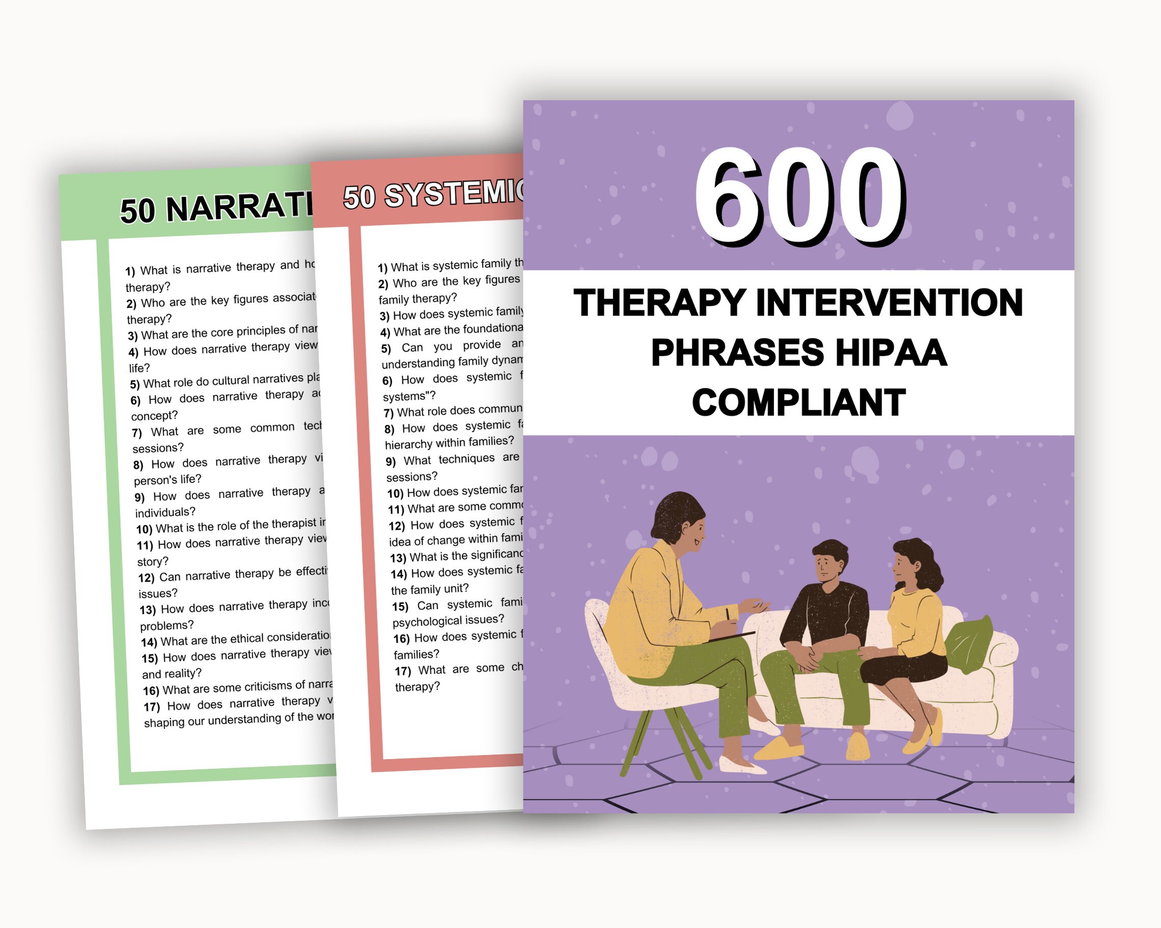 600 Therapy Intervention Phrases HIPAA Compliant Progress Notes ...