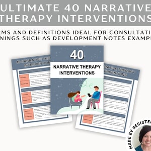 Narrative Therapy Interventions: 40 Therapist Questions & Phrases (PDF)