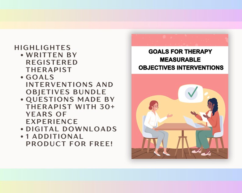 Therapy Treatment Plan Bundle: Goals, Interventions, Objectives (PDF ...