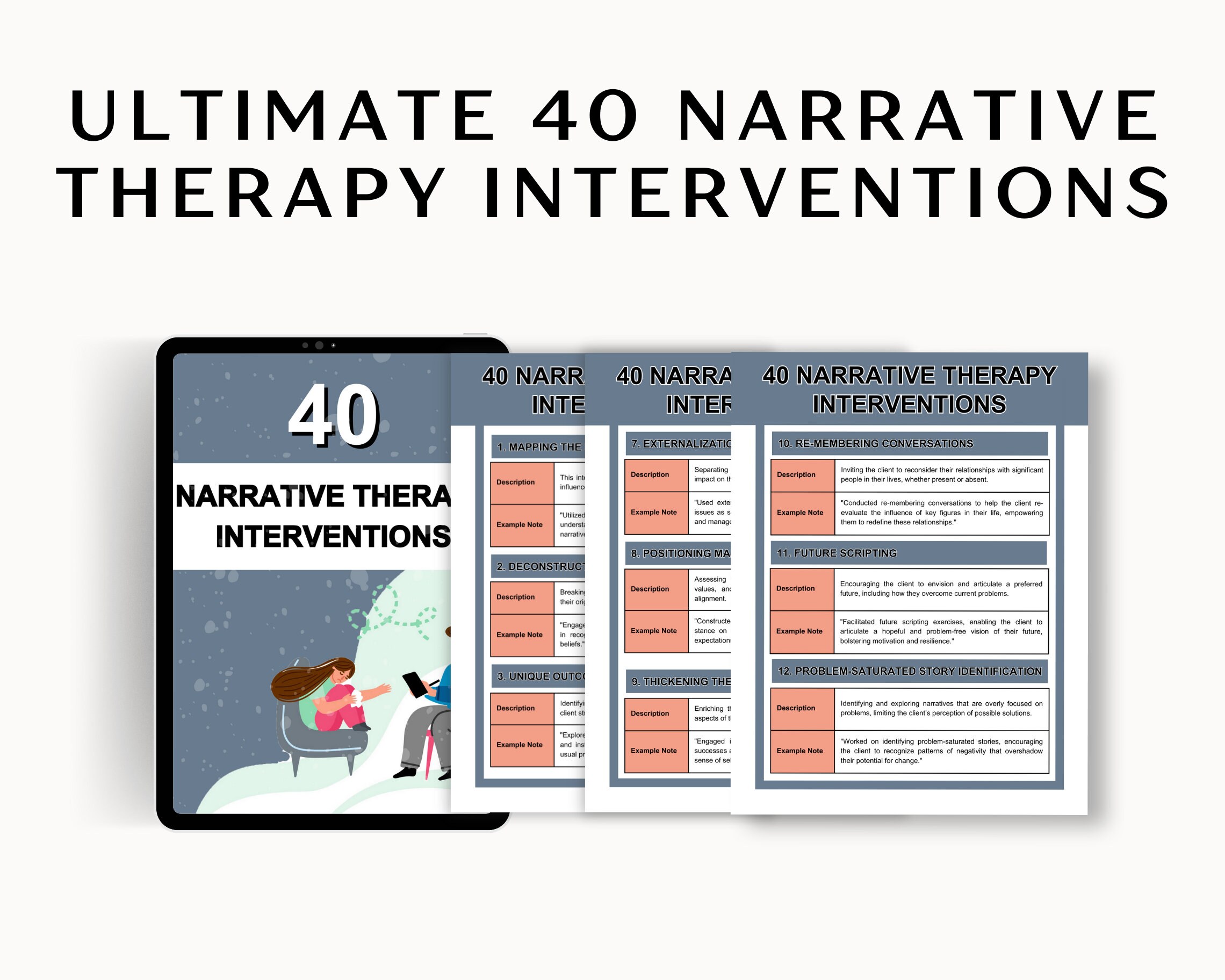 Narrative Therapy Interventions: 40 Therapist Questions & Phrases (PDF ...