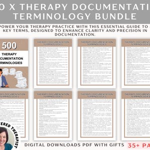 Therapy Documentation Terminology Bundle: Therapist Reference (PDF)