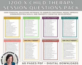 Child Therapy Session Questions, Counseling Questions, Therapy