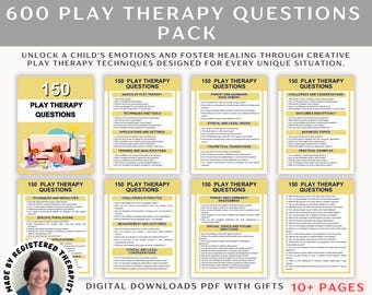 Play Therapy Questions Pack: Counseling Tools (Digital Download)