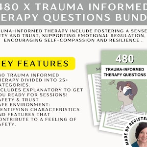 Trauma-Informed Therapy Questions: PTSD Resources Bundle