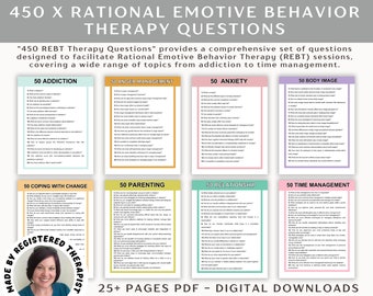 REBT Therapie Fragen Bundle: Therapeuten Beratung (Digitaler Download)