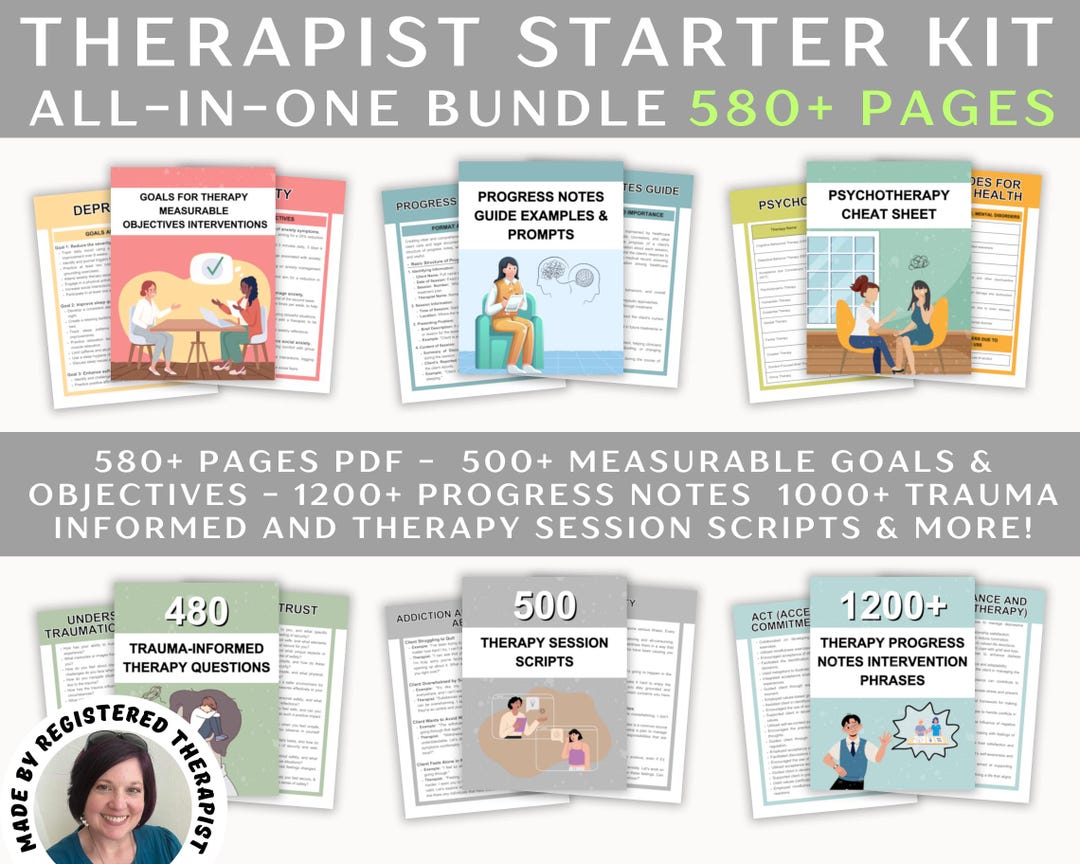 Therapy Treatment Plan Bundle: Goals, Interventions, Progress Notes ...