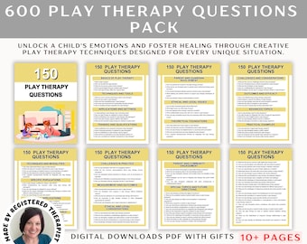 Play Therapy Questions Pack: Counseling Tools (Digital Download)