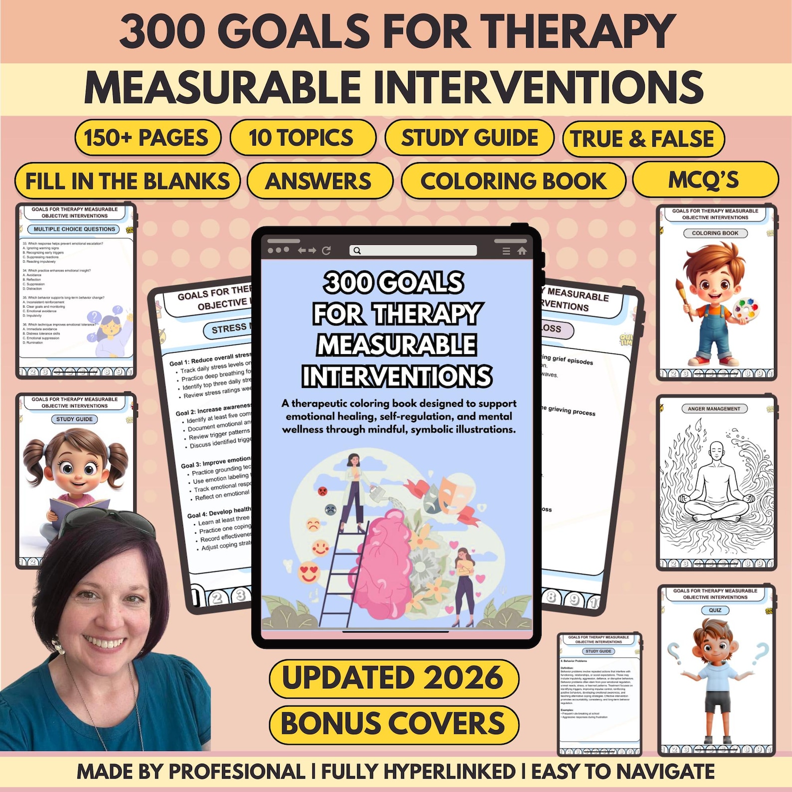 Therapy Goals and Objectives Bundle, Clinical Notes & Cheat Sheets, NEW ...