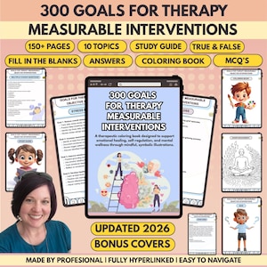 Therapy Goals and Objectives Bundle: Clinical Notes & Cheat Sheets (PDF)