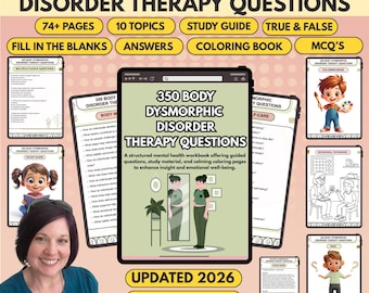 Body Dysmorphic Disorder Therapy Questions: CBT Workbook (Digital Download)