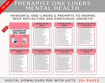 Therapist One-Liners Guide: Counseling Prompts & Reflection Tools (PDF)